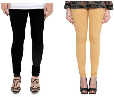 Riyansh Fashion Churidar  Western Wear Legging(Black, Beige, Solid)