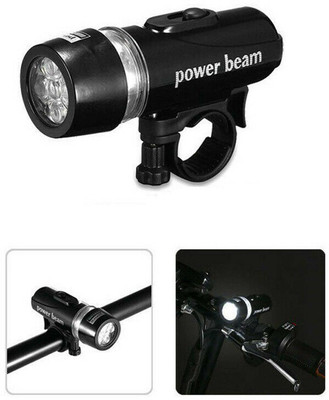 WunderVoX 5 LED Power Beam Black Front Light Head Light Torch Lamp for Bicycle-X16 LED Front Light(Black16)