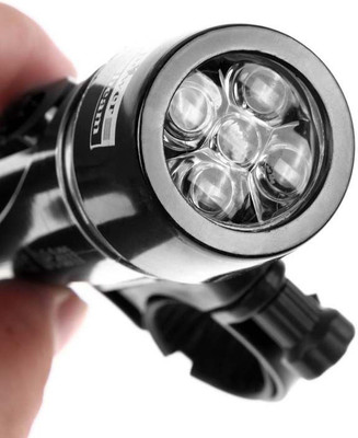 WunderVoX 5led decorative Outdoor Sport Power Beam bike Front Light bicycle head light-X19 LED Front Light(Black19)
