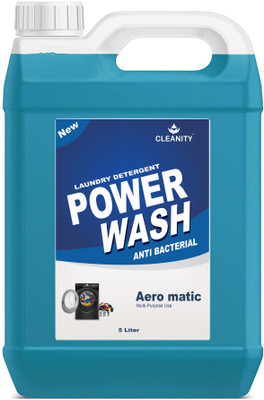 cleanity Liquid Detergent suitable for front and top load washing machine (5ltr) Lavender Liquid Detergent(5 L)