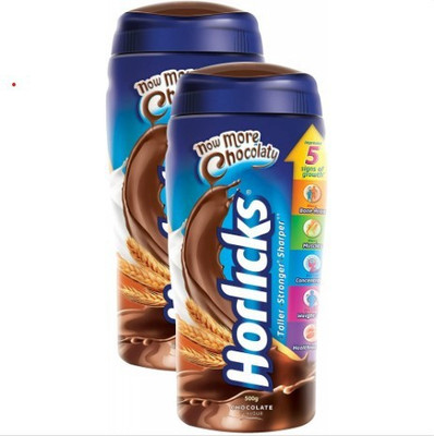 HORLICKS Chocolate Delight Jar Pack of 2 500gm(2 x 0.5 kg)