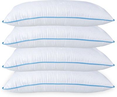 AYKA Polyester Fibre, Microfibre Abstract Sleeping Pillow Pack of 4(White, Blue)