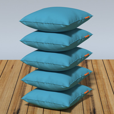 Sleepyhead Microfibre Cushion Pack of 5 Solid(Ocean Blue)