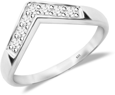 Parnika Sterling Silver Cubic Zirconia Ring