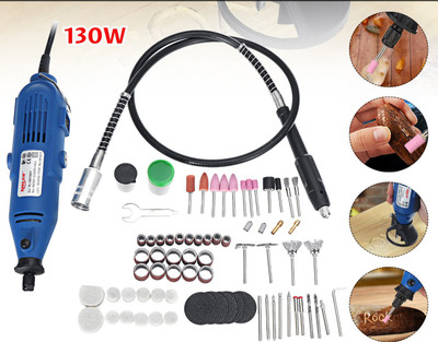 metrotools & FLEXIBLE SHAFT ENGRAVING POLISHING TOOL 128PCS 130W ELECTRIC MINI GRINDER 6 GEAR DRILL SET ROTARY TOOL Rotary Tool(3.2 mm)