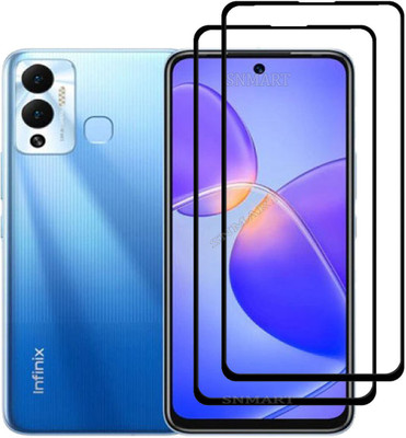 SNMART Edge To Edge Tempered Glass for Infinix HOT 12 Play(Pack of 2)