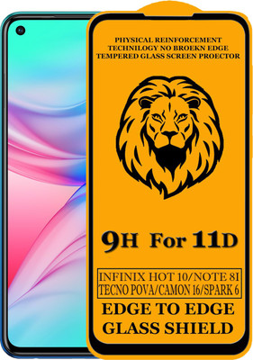 Dream Edge To Edge Tempered Glass for Infinix Hot 10, Tecno POVA, Tecno Camon 16, Tecno Spark 6(Pack of 1)
