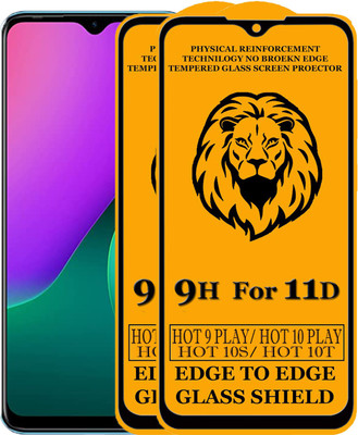 SEVEN7STAR Edge To Edge Tempered Glass for Infinix Hot 9 Play(Pack of 2)