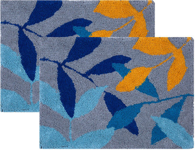 AAZEEM Cotton Door Mat(Multicolor, Medium, Pack of 2)