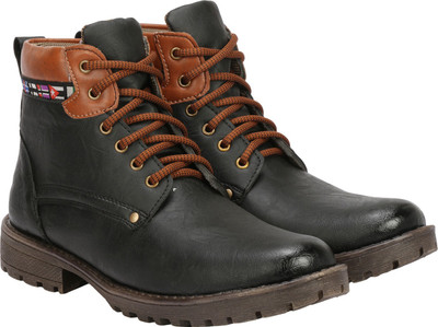 Kraasa Rex Boots For Men(Black , 6)