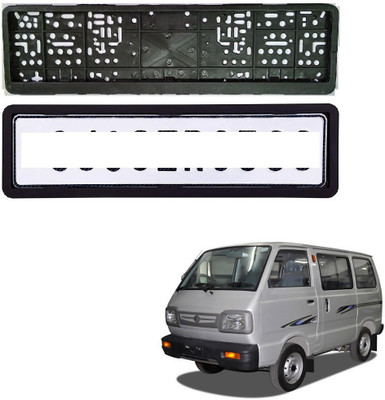 SPREADX Car number plate frame protective holder Front&Back Side for Maruti Omni Car Number Plate(Plastic 14 cm  x  2 cm)