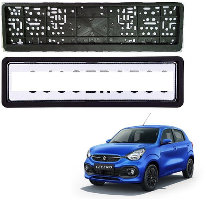 SPREADX Car number plate frame protectiveholder Front&BackSide for MarutiSuzukiCelerioT3 Car Number Plate(Plastic 14 cm  x  2 cm)