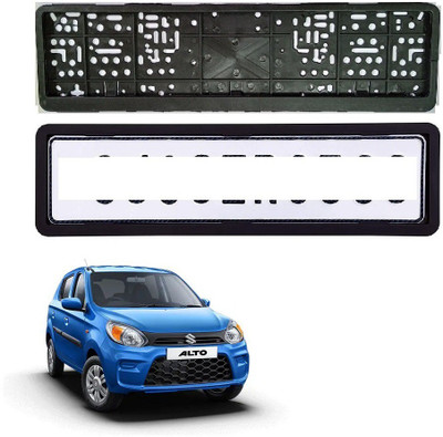 SPREADX Car number plate frame protective holder Front&BackSide for Maruti Suzuki Alto19 Car Number Plate(Plastic 14 cm  x  2 cm)