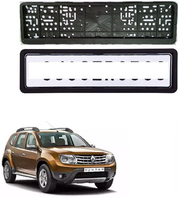 SPREADX Car number plate frame protective holder Front&Back Side for Renault Duster T-1 Car Number Plate(Plastic 14 cm  x  2 cm)