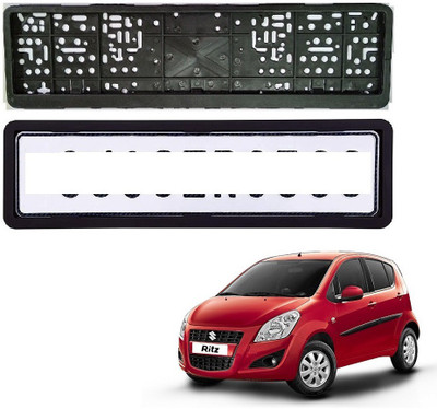 SPREADX Car number plate frame protective holder Front&Back Side for Maruti Suzuki Ritz Car Number Plate(Plastic 14 cm  x  2 cm)