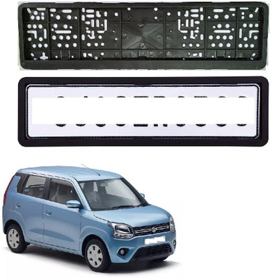 SPREADX Car number plate frame protective holder Front&Back SideforMarutiSuzukiWagon-rT4 Car Number Plate(Plastic 14 cm  x  2 cm)
