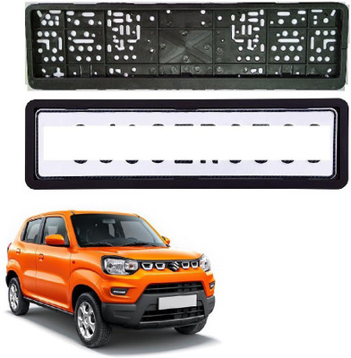 SPREADX Car number plate frame protective holder Front&Back SideforMarutiSuzuki S-Presso Car Number Plate(Plastic 14 cm  x  2 cm)