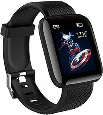 Emmqura IDS116 SMART BRACELET WATCH IT SUPPORTS ONLY NOTIFICATION Smartwatch(Black Strap, FREE)