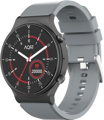 AQFIT W9 Bluetooth Calling Smartwatch(Grey Strap, Regular)