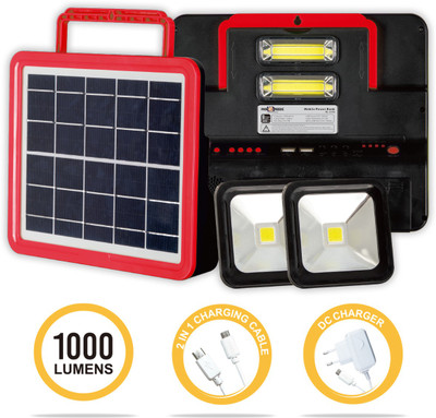 Pick Ur Needs Emergency Lantern Rechargeable Solar Lighting System with Radio & BT Music Solar Light Set(Wall Mounted Pack of 2)