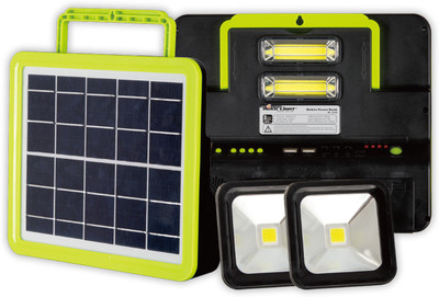 Pick Ur Needs Emergency Solar Lighting Rechargeable Lantern System with Radio & BT Music Solar Light Set(Wall Mounted Pack of 1)
