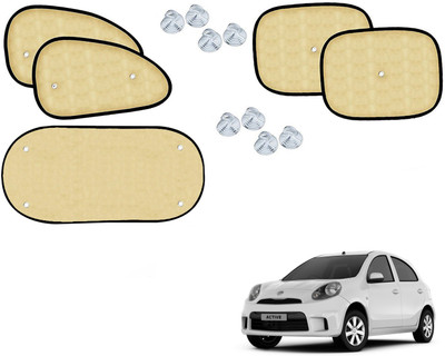 Automotive Prist Side Window Sun Shade For Nissan Micra Active(Beige)
