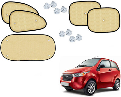 Automotive Prist Side Window Sun Shade For Mahindra Reva(Beige)