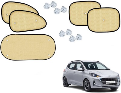 Automotive Prist Side Window Sun Shade For Hyundai Grand i10 NIOS(Beige)