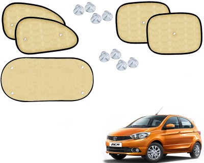 Automotive Prist Rear Window Sun Shade For Tata Zica(Beige)