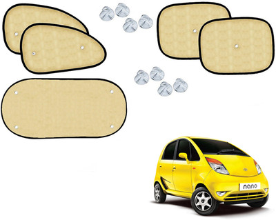 Automotive Prist Side Window Sun Shade For Tata Nano(Beige)