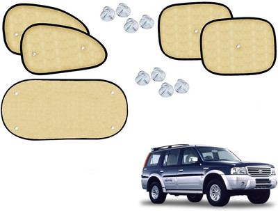 Automotive Prist Side Window Sun Shade For Ford Endeavour(Beige)