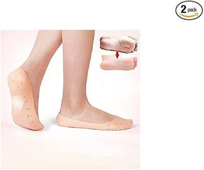 GS ECOM Foot Protector Moisturizing Pain Relief Socks Heel Anti-Crack Set Heel Support(Beige)