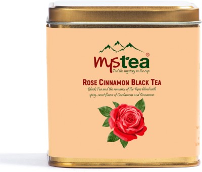 mystea Rose Cinnamon Black Tea | 100gm Vacuum Packed Loose Leaf Tea In Tin Black Tea Tin(100 g)