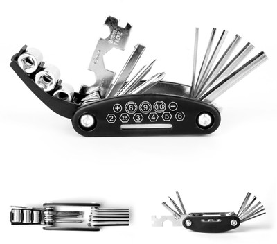 WunderVoX Bike Repair Tool,16 in 1 Multi-Function Bike Bicycle Cycling Repair Tool-X15 Cycling 16 in 1 Multitool Tool Kit Bicycle