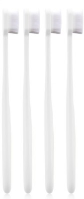 Blare Ultra Soft Toothbrush Set of 4 | (Flat White) Ultra Soft Toothbrush(Pack of 4)