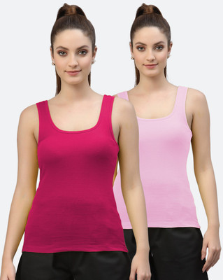 FBAR Casual Solid Women Pink Top