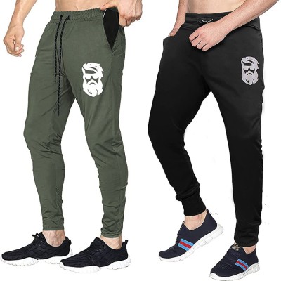 AVOLT Solid Men Black, Olive Track Pants