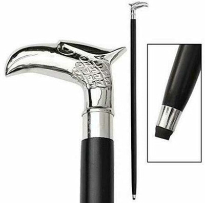 EBULL Eagle Style Brass Handle Walking Stick Foldable Wooden Walking Stick Walking Stick