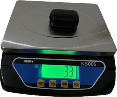 Yuvex ks-005 black kitchen Electronic 30kg -1g With Adapter Weighing Scale Weighing Scale(Black, steel)
