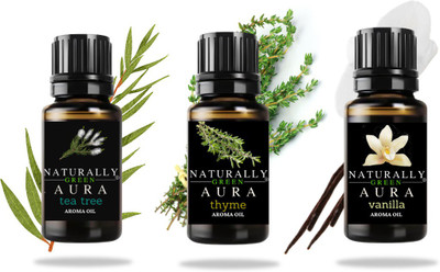 Naturally Green Teatree+Thyme+Vanilla Aroma Oil Ng Teatree+Thyme+Vanilla(3 x 3.33 ml)