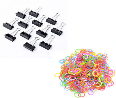 Crafts Haveli Paper Binder Clip & 50 Rubber Band Multi