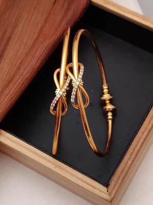 tejasvita imitation Brass Gold-plated Bangle Set(Pack of 2)