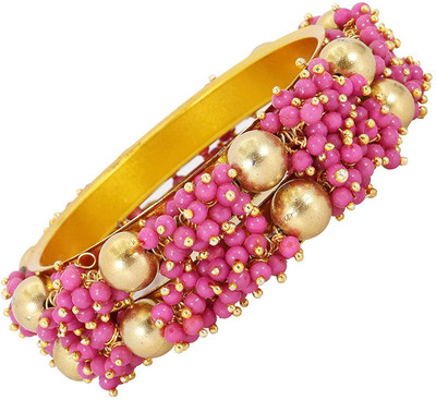 HOMOZE Metal Gold-plated Bangle Set(Pack of 2)