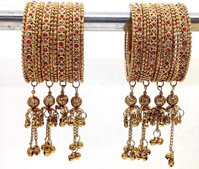 SHYCHOO BLASTS Metal Gold-plated Bangle Set(Pack of 24)