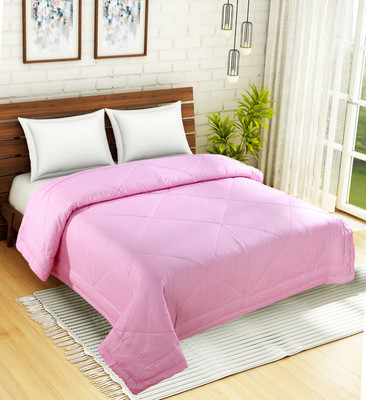 SPSON'S HANDLOOM Self Design Double Comforter for  AC Room(Cotton, Pink)