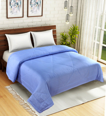 SPSON'S HANDLOOM Self Design Double Comforter for  AC Room(Cotton, Blue)