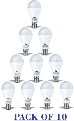 AP Source 12 W Basic Round B22 LED Bulb(White, Pack of 10)