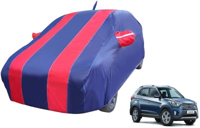 Auto Hub Car Cover For Hyundai Creta (With Mirror Pockets)(Red)