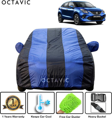 octavic Car Cover For Maruti Suzuki Baleno (With Mirror Pockets)(Blue)