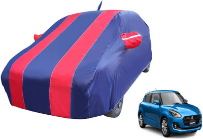 Auto Hub Car Cover For Maruti Suzuki Swift (With Mirror Pockets)(Red)